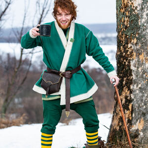 Manteau celtique de leprechaun avec broderie