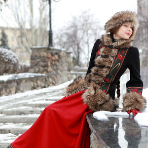 Manteau chaud LARP pour femme « Bal Royal »