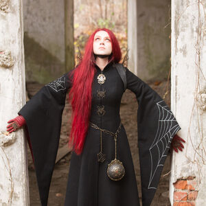Long manteau femme costume Halloween « Toile d'araignée » 