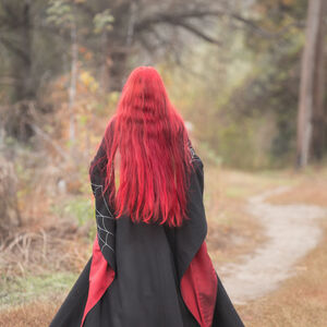 Long manteau femme en laine « Toile d'araignée » Halloween sorcière