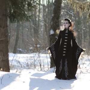 Manteau gothique noir « Merle Noir » costume fantasy GN