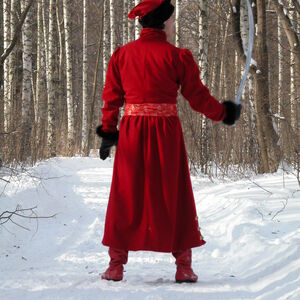 Vue d'arrière du manteau traditionnel russe « Strelets » d'ArmStreet