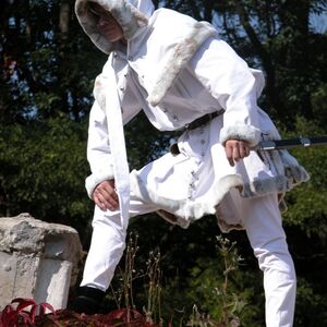 MEDIEVAL VELVET COAT TUNIC GARB - TAPPERT AND HOOD