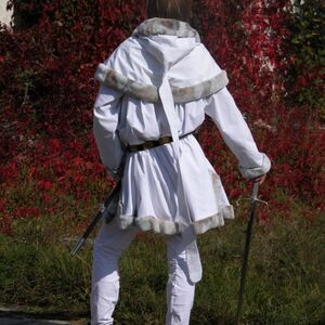 MEDIEVAL VELVET COAT TUNIC GARB - TAPPERT AND HOOD