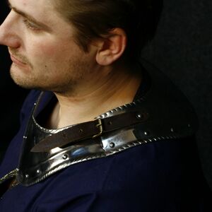 MEDIEVAL WESTERN ARMOR GORGET AND SPAULDERS