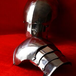 MEDIEVAL WESTERN ARMOR GORGET AND SPAULDERS