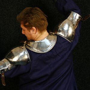 MEDIEVAL WESTERN ARMOR GORGET AND SPAULDERS