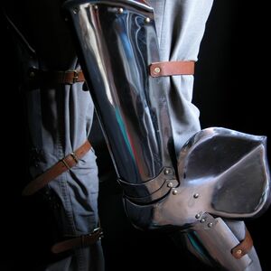 MEDIEVAL WESTERN ARMOR LEGS STAINLESS 