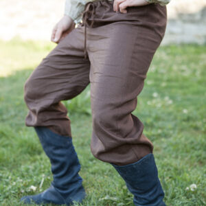 Pantalon médiéval classique en lin-11