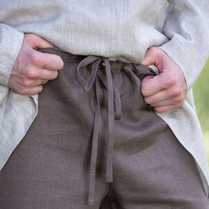 Pantalon médiéval classique en lin-05