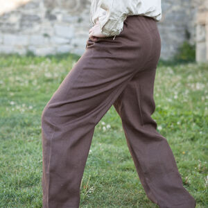 Pantalon médiéval classique en lin-09