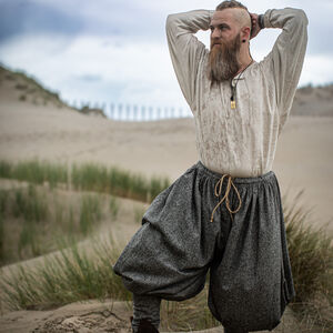 Pantalon Viking ample en laine mérinos et soie de qualité supérieure