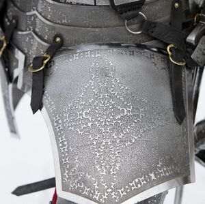 Cuirasse de chevalier médiéval en acier