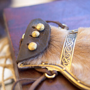 Pochette en cuir pour des pièces de monnaie dans le style viking
