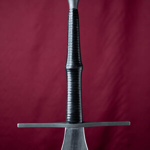 Poignée en plastique Federschwert imitant la finition cuir pour épée HEMA Feder