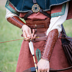 Armure femme protège bras en cuir « Chasseresse »LARP GN