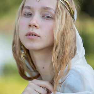 Rabais: Bague Elfique en Laiton et Émail aux Feuilles « Fleurs d’Eau » | Taille de bague 7.5