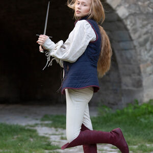 Rabais: Bottes de Femme Hauteur Genoux au Laçage Arrière «Étoile Noire» | Mat bleu | Offre unique