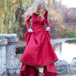 Rabais: Bottes Médiévales en Cuir pour Femme «Princesse de l'Automne» | Cuir mat bleu | Taille EU-39