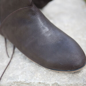 Rabais: Bottes Médiévales en Cuir «Roi de l'Est» | Cuir naturel bleu foncé | Taille EU-44