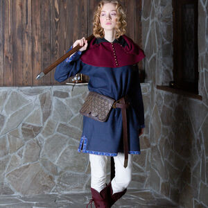 Rabais: Bottes Médiévales Fantastiques pour Femme «Forêt» | Cuir bleu acier | UE-36