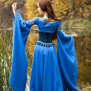 Rabais: Ceinture corset médiévale en suède «Dame du Lac» | Suède vert