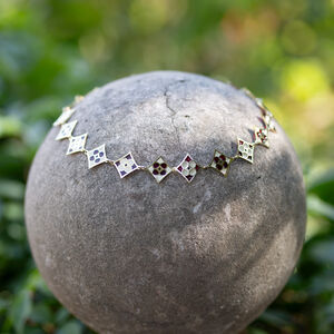 Rabais: Ceinture en Laiton avec Émail pour Femmes «Gardienne des Clés» | Émail rouge rubis