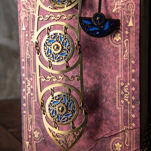 Rabais: Ceinture en Laiton et Email pour Femme «Princesse de l'Automne» | Email rouge rubis