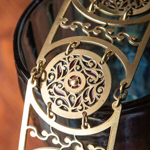 Rabais: Ceinture en Laiton et Email pour Femme «Princesse de l'Automne» | Email rouge rubis