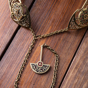 Rabais: Ceinture en Laiton et Email pour Femme «Princesse de l'Automne» | Email rouge rubis