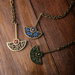 Rabais: Ceinture en Laiton et Email pour Femme «Princesse de l'Automne» | Email rouge rubis