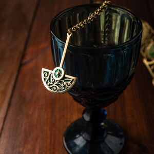 Rabais: Ceinture en Laiton et Email pour Femme «Princesse de l'Automne» | Email rouge rubis