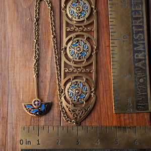 Rabais: Ceinture en Laiton et Email pour Femme «Princesse de l'Automne» | Email rouge rubis