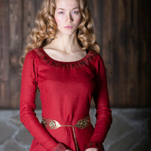 Rabais: Ceinture en Laiton et Email pour Femme «Princesse de l'Automne» | Email rouge rubis