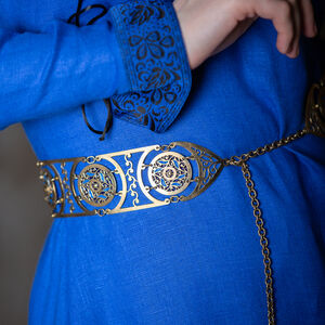 Rabais: Ceinture en Laiton et Email pour Femme «Princesse de l'Automne» | Email rouge rubis