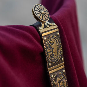 Rabais: Ceinture Romaine Cingulum Militare en Cuir et Laiton «Cassius» | Cuir brun