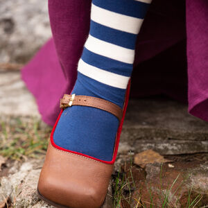 Rabais: Chaussures Carrées Type Pattes d'Ours en Cuir avec Bordure pour Femme «Rose Allemande»