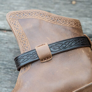 Rabais: Chaussures Vikings à l'Entrelacs avec Sangle | Cuir brun | EU-46