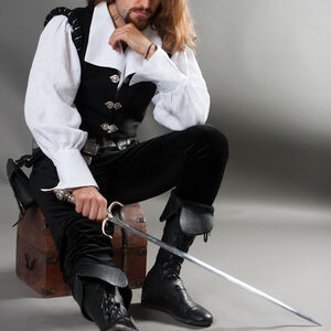 Rabais: Costume Médiéval Noble de Chemise et Gilet Style Renaissance « Chevalier »