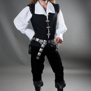 Rabais: Costume Médiéval Noble de Chemise et Gilet Style Renaissance « Chevalier »