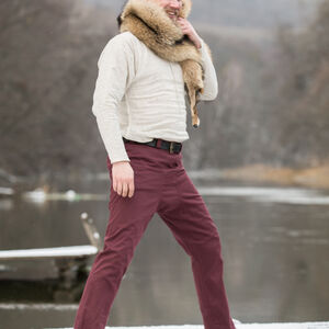 Rabais: Pantalon Style Viking en Coton «Knutt le Rigolard» | Coton bleu fonce | Taille S