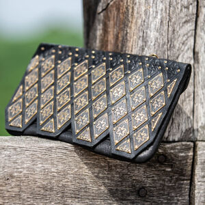 Rabais: Petit Sac Pochette à Ceinture aux Accents en Laiton «Diamant» | Cuir brun