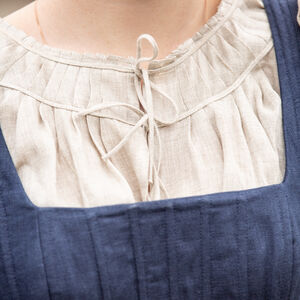 Rabais: Robe Corset Kirtle en Lin à Baleines «Rose Allemande» | Lin bourgogne | Taille 10