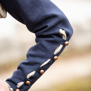 Rabais: Robe Corset Kirtle en Lin à Baleines «Rose Allemande» | Lin bourgogne | Taille 10