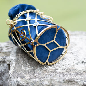 Rabais: Sac Panier en Velours et Laiton « Gardienne des Clés » | Velours vert bouteille