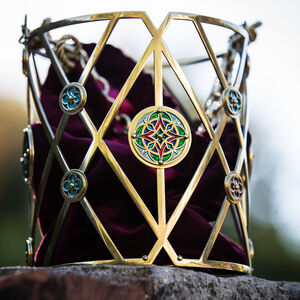 Rabais: Sac Panier en Velours et Laiton « Gardienne des Clés » | Velours vert bouteille