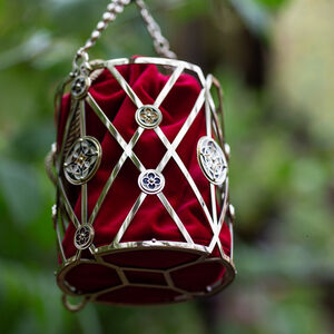 Rabais: Sac Panier en Velours et Laiton « Gardienne des Clés » | Velours vert bouteille