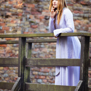 Rabais: Tunique en Lin à la Couture Manuelle « Trea la Guérisseuse » | Lin fin lilas pâle | Taille 2