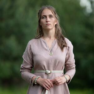 Rabais: Tunique en Lin à la Couture Manuelle « Trea la Guérisseuse » | Lin fin lilas pâle | Taille 2