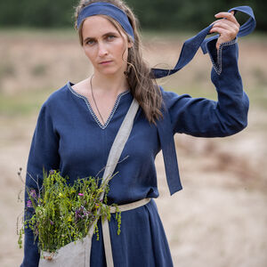 Rabais: Tunique en Lin à la Couture Manuelle « Trea la Guérisseuse » | Lin fin lilas pâle | Taille 2